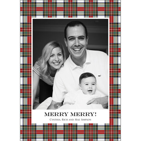 Stewart Plaid Flat Holiday Photo Cards